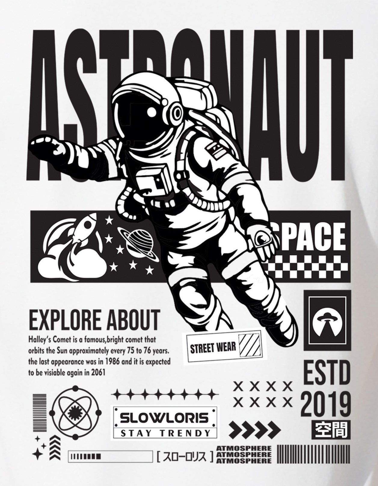 SL-26-BCK/FRT-ASTRO-WHT-M Side View