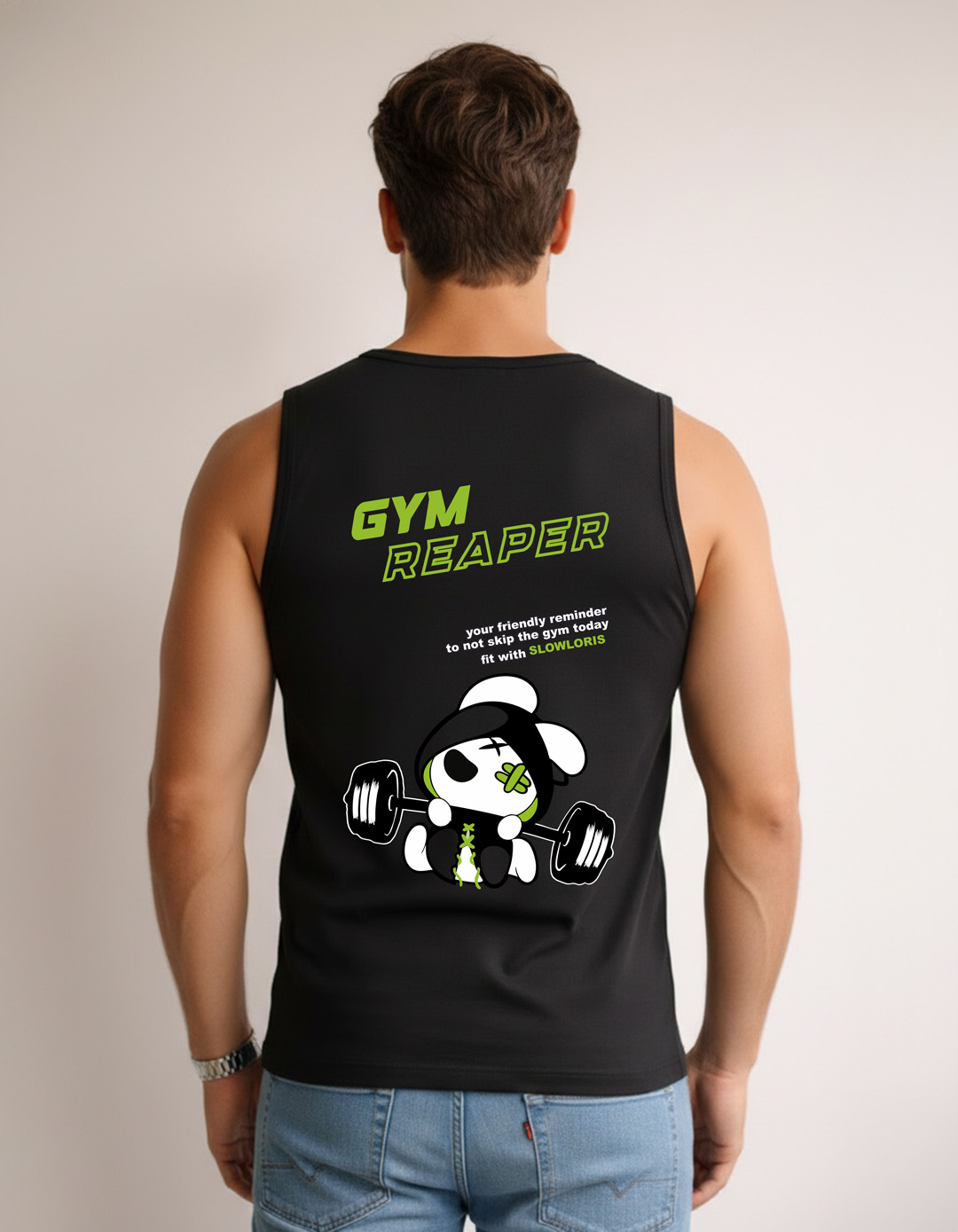 SL-26-BCK/FRT-GYM-BLK-M Side View