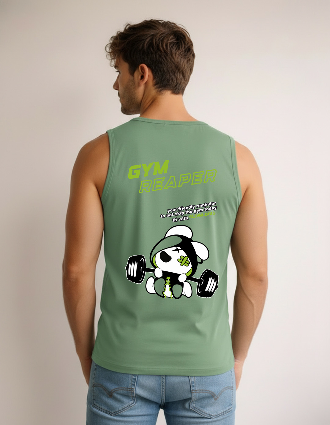 SL-26-BCK/FRT-GYM-LGTGRN-M Side View