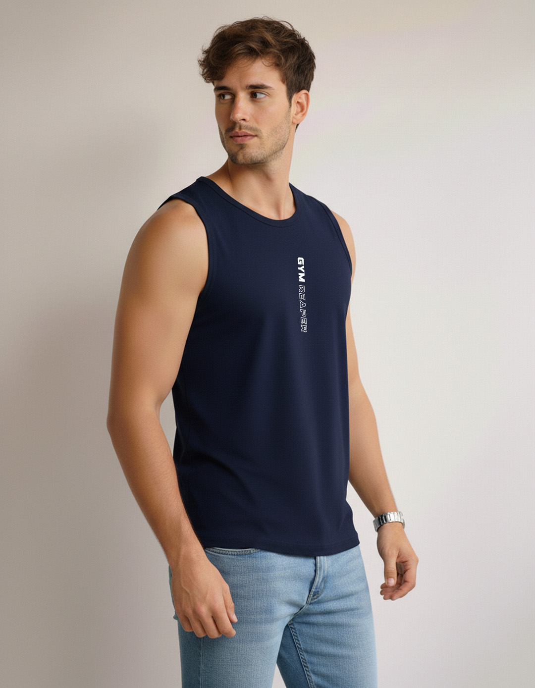 SL-26-BCK/FRT-GYM-NVY-M Back View