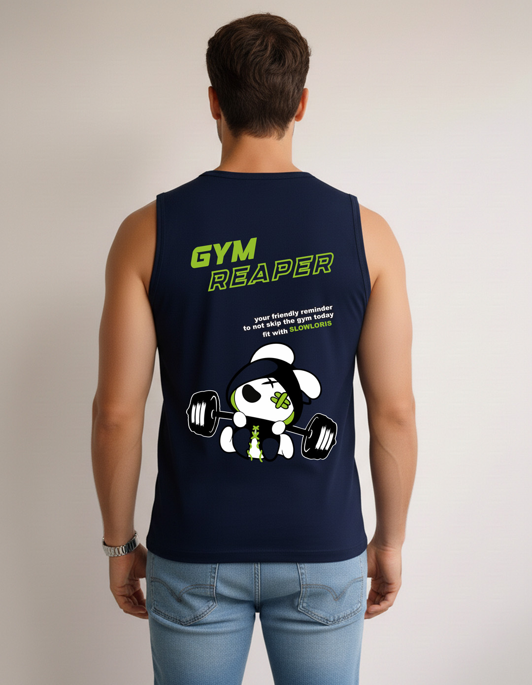 SL-26-BCK/FRT-GYM-NVY-M Side View