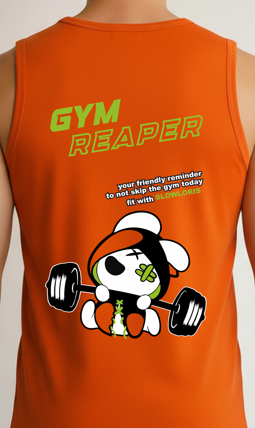 SL-26-BCK/FRT-GYM-ORNG-M Neck Shot