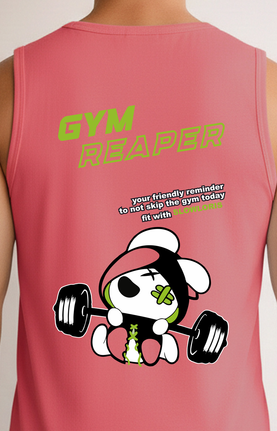 SL-26-BCK/FRT-GYM-PCH-M Neck Shot