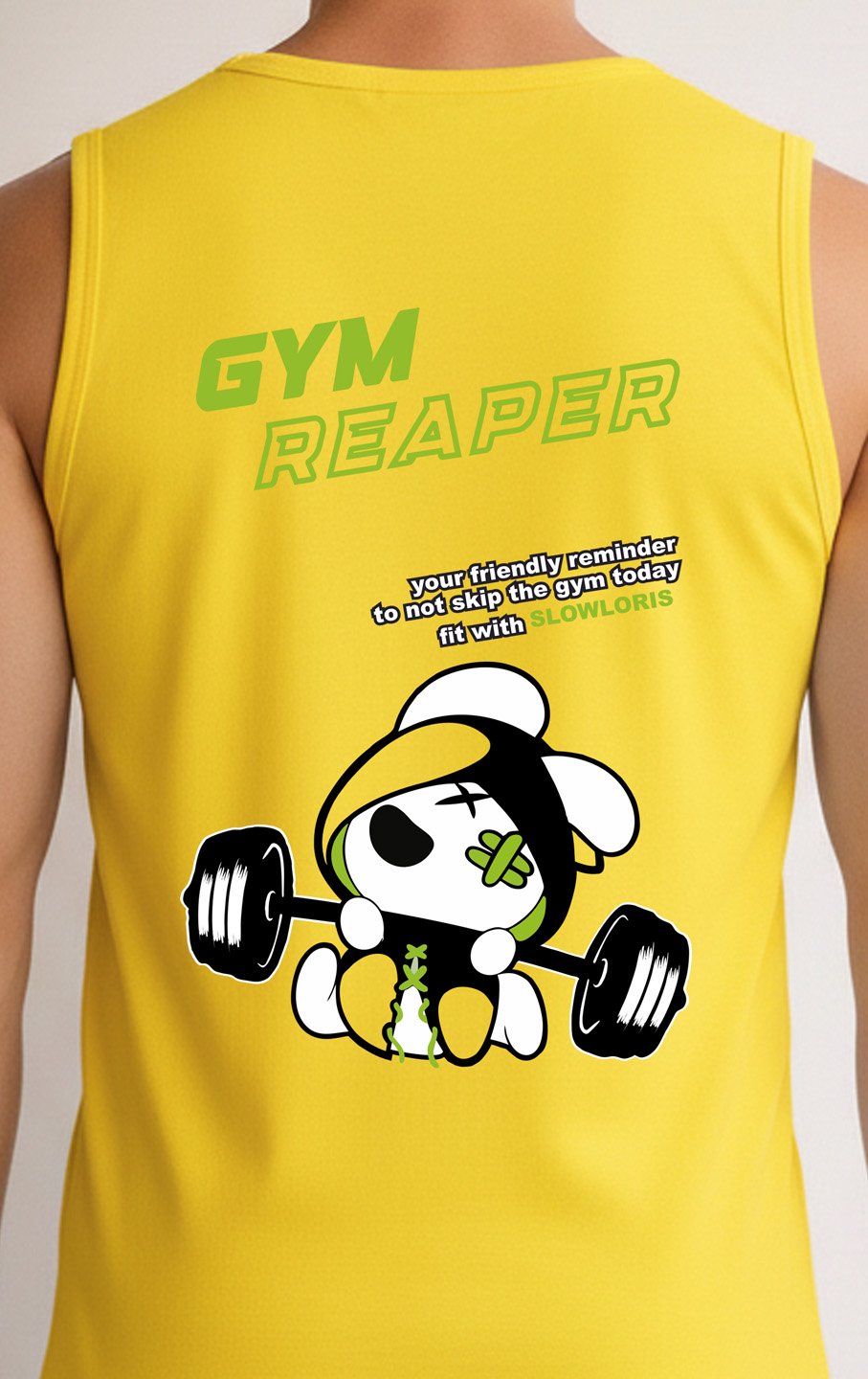 SL-26-BCK/FRT-GYM-YLW-M Neck Shot
