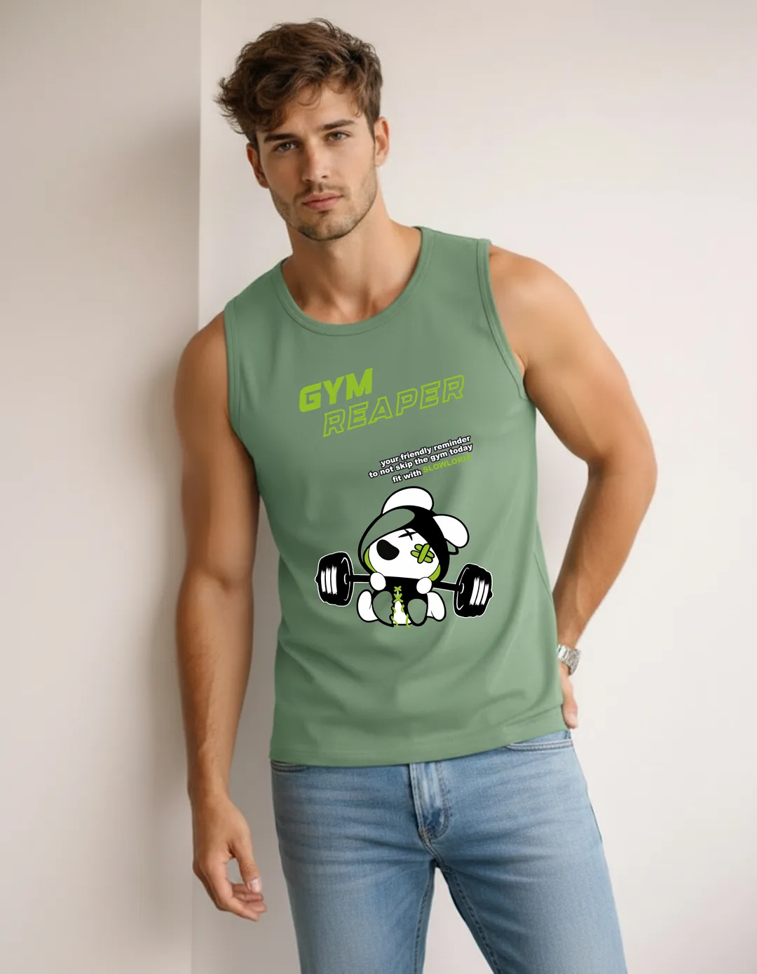 SL-26-FRT-GYM-LGTGRN-M Front View