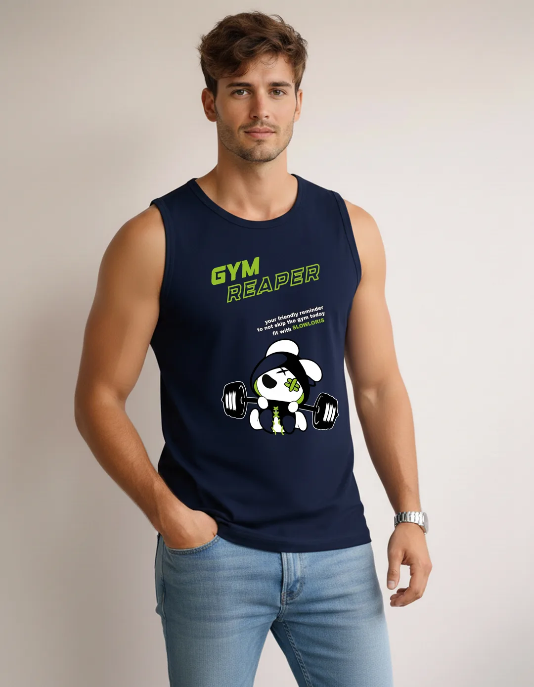 SL-26-FRT-GYM-NVY-M Front View