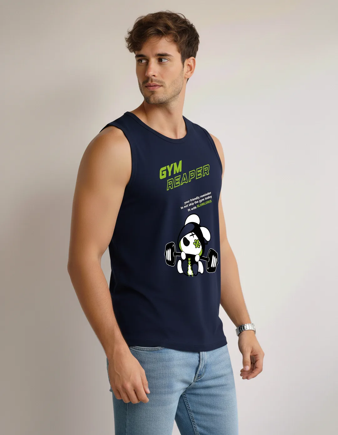 SL-26-FRT-GYM-NVY-M Back View