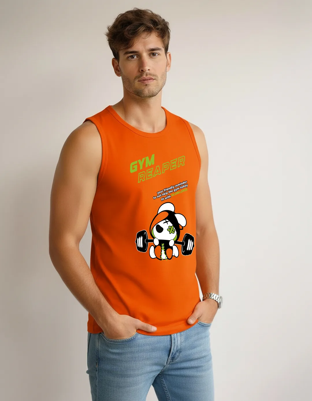SL-26-FRT-GYM-ORNG-M Back View