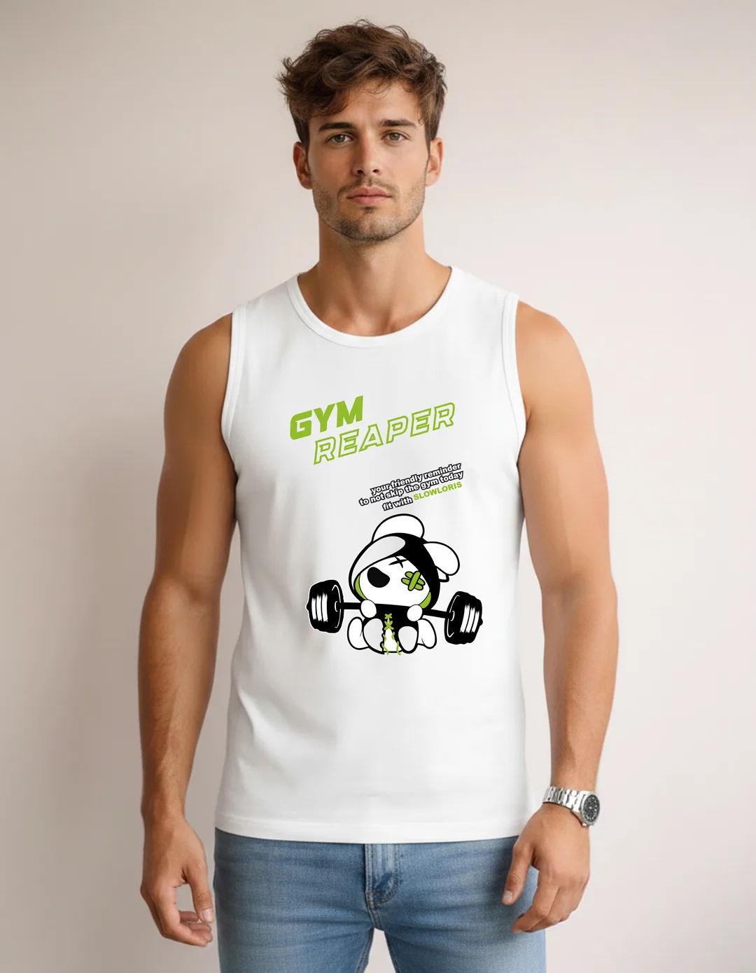 SL-26-FRT-GYM-WHT-M Front View